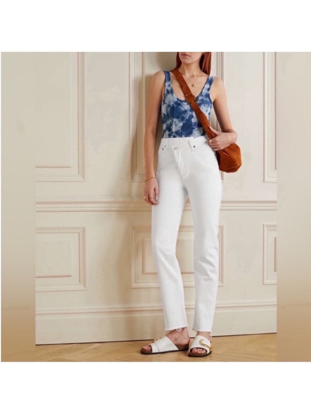 Agolde element cross cross white Jean size 25